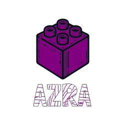 POBARVANA POBARVANKA - Pobarvanka imena AZRA in pobarvanka LEGO kocke