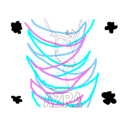 Pobarvana pobarvanka - Pobarvanka imena AZRA in pobarvanka ljubke baletke