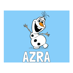 Pobarvana pobarvanka - Pobarvanka imena AZRA in pobarvanka Olaf