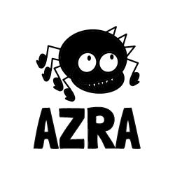 Pobarvana pobarvanka - Pobarvanka imena AZRA in pobarvanka smešnega pajka