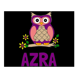 Pobarvana pobarvanka - Pobarvanka imena AZRA in pobarvanka sove