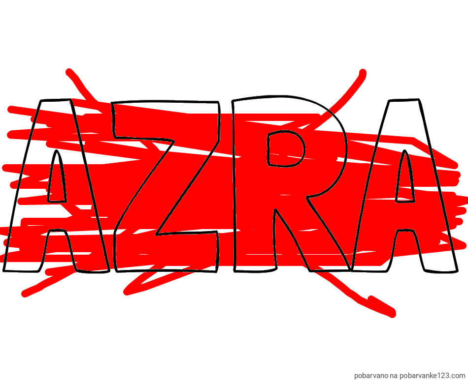 POBARVANA POBARVANKA - Pobarvanka imena AZRA