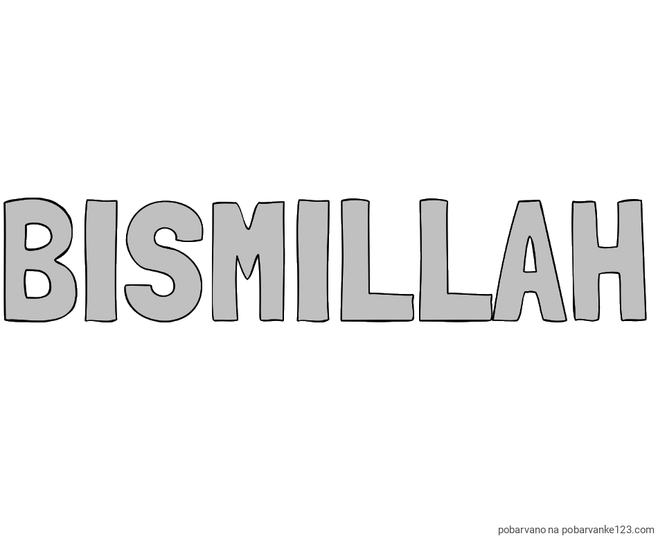 POBARVANA POBARVANKA - Pobarvanka imena BISMILLAH