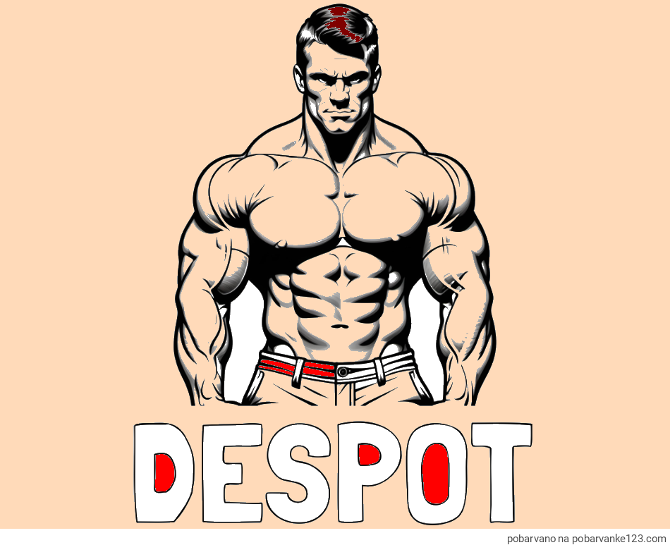 POBARVANA POBARVANKA - Pobarvanka imena DESPOT in pobarvanka bodybuilder-ja