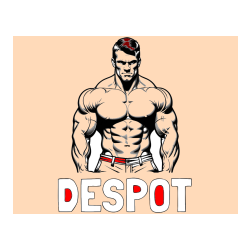 Pobarvana pobarvanka - Pobarvanka imena DESPOT in pobarvanka bodybuilder-ja