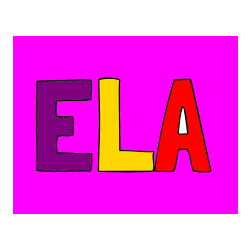 Pobarvana pobarvanka - Pobarvanka imena ELA