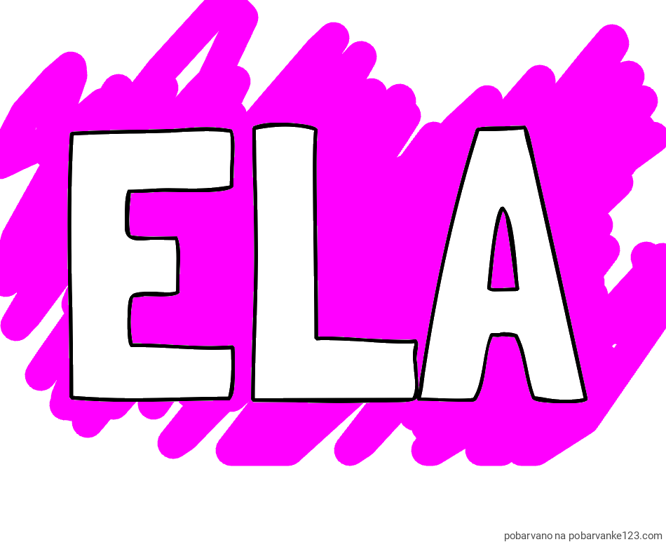 POBARVANA POBARVANKA - Pobarvanka imena ELA