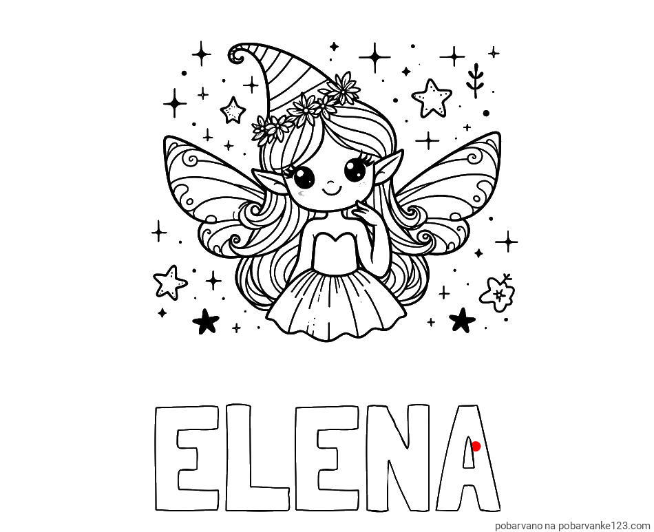 POBARVANA POBARVANKA - Pobarvanka imena ELENA
