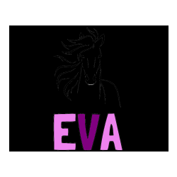 Pobarvana pobarvanka - Pobarvanka imena EVA in lepa pobarvanka konja