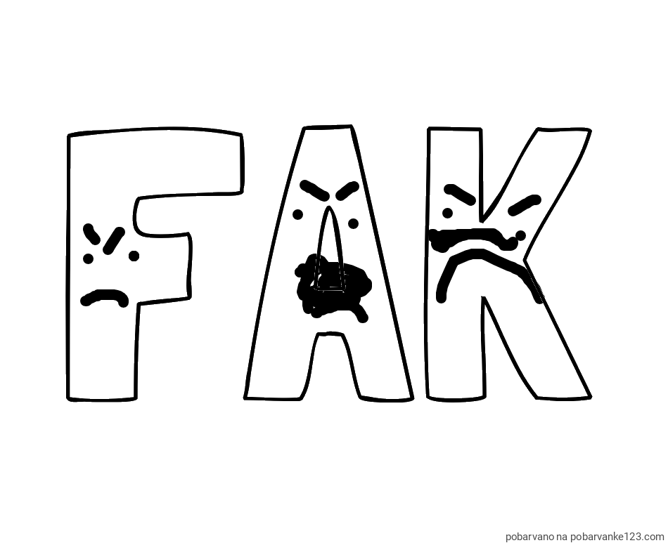 POBARVANA POBARVANKA - Pobarvanka imena FAK