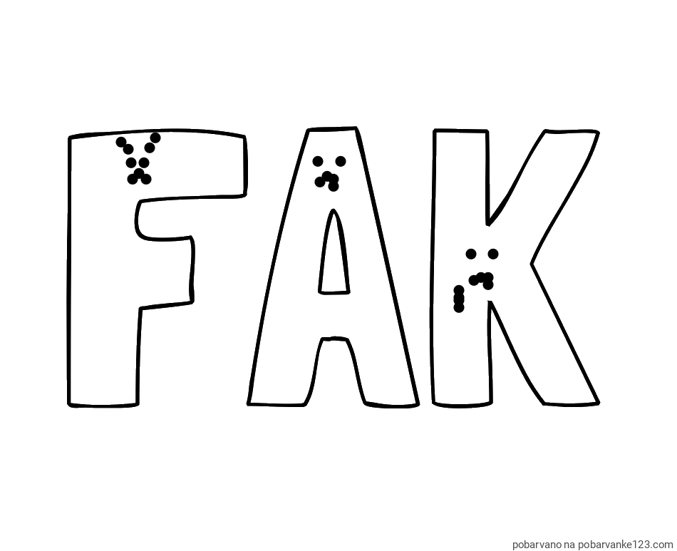 POBARVANA POBARVANKA - Pobarvanka imena FAK