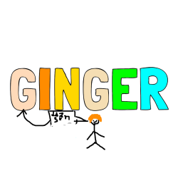 Pobarvana pobarvanka - Pobarvanka imena GINGER