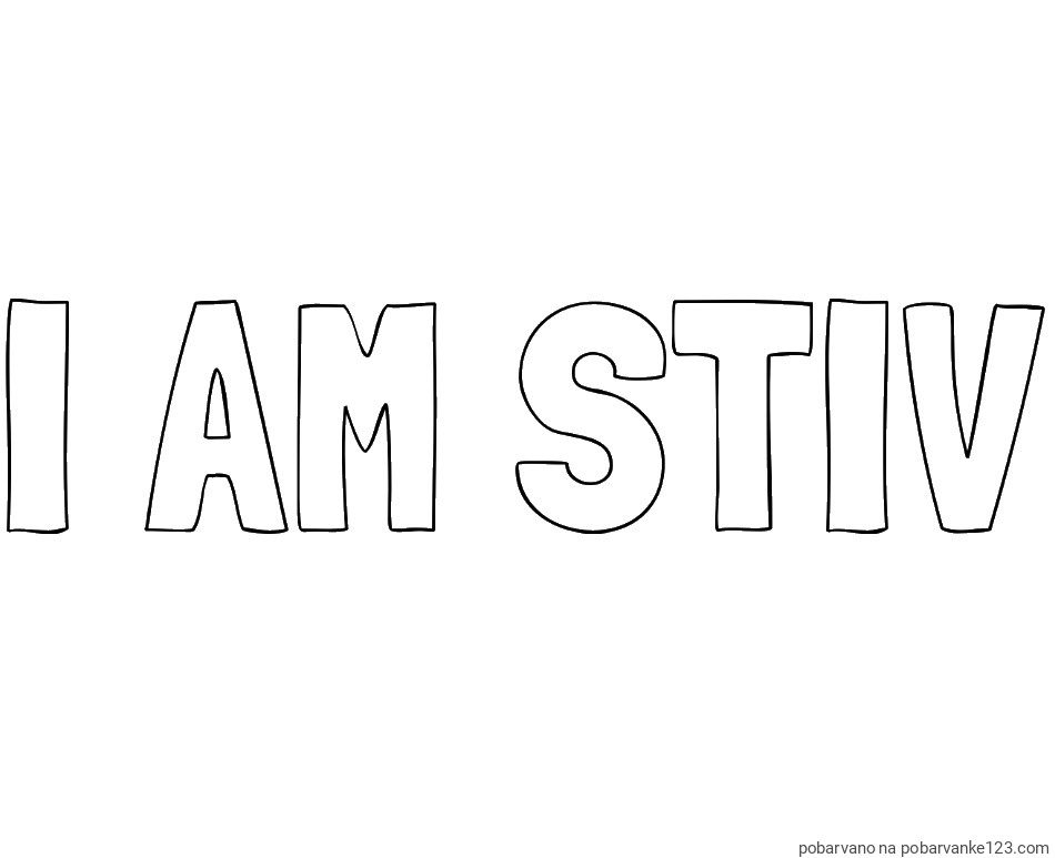 POBARVANA POBARVANKA - Pobarvanka imena I AM STIV
