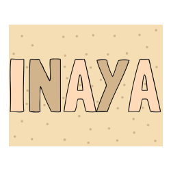 Pobarvana pobarvanka - Pobarvanka imena INAYA