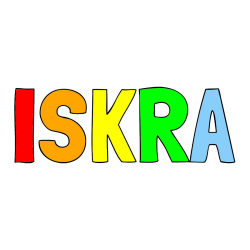 Pobarvana pobarvanka - Pobarvanka imena ISKRA