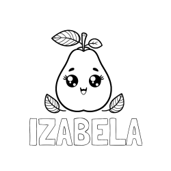 Pobarvana pobarvanka - Pobarvanka imena IZABELA