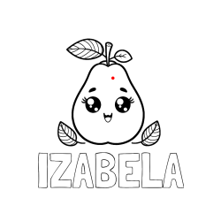 Pobarvana pobarvanka - Pobarvanka imena IZABELA
