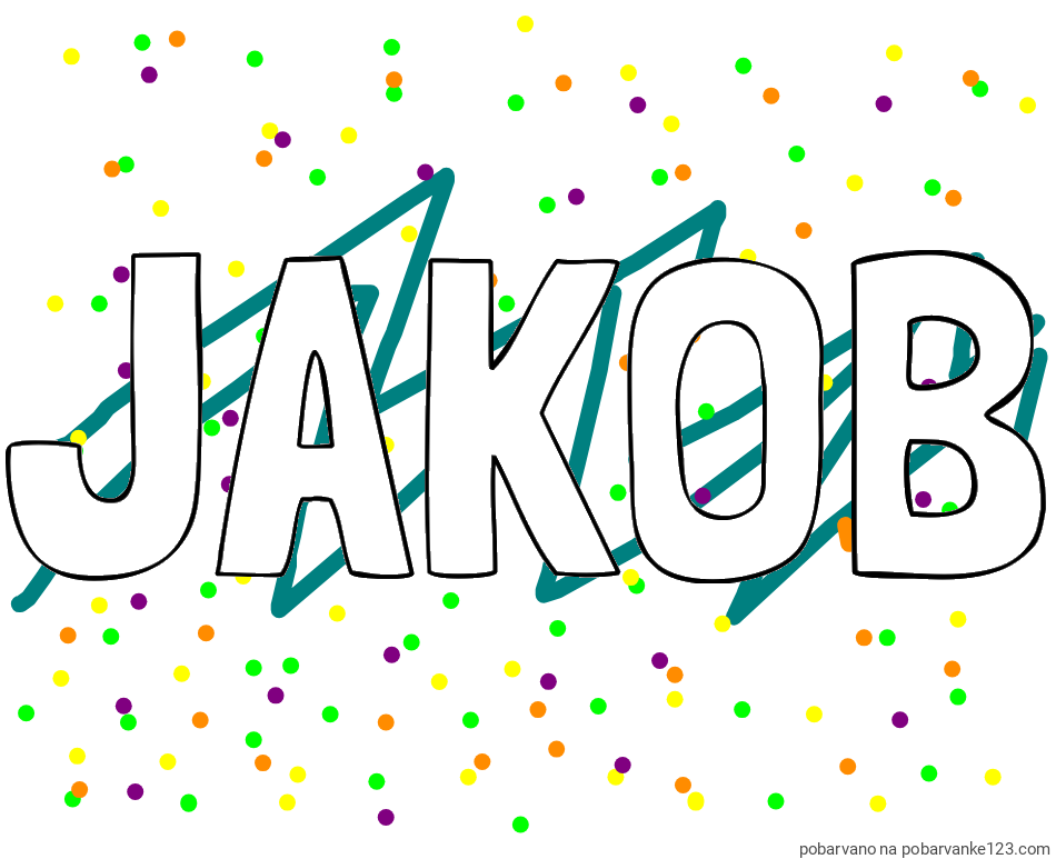 POBARVANA POBARVANKA - Pobarvanka imena JAKOB