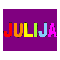 Pobarvana pobarvanka - Pobarvanka imena JULIJA