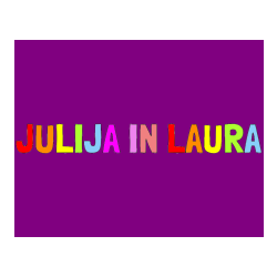 Pobarvana pobarvanka - Pobarvanka imena JULIJA IN LAURA