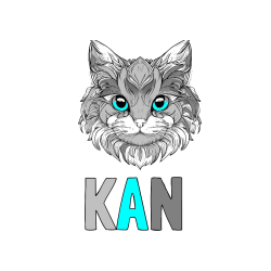 Pobarvana pobarvanka - Pobarvanka imena KAN in pobarvanka mačke