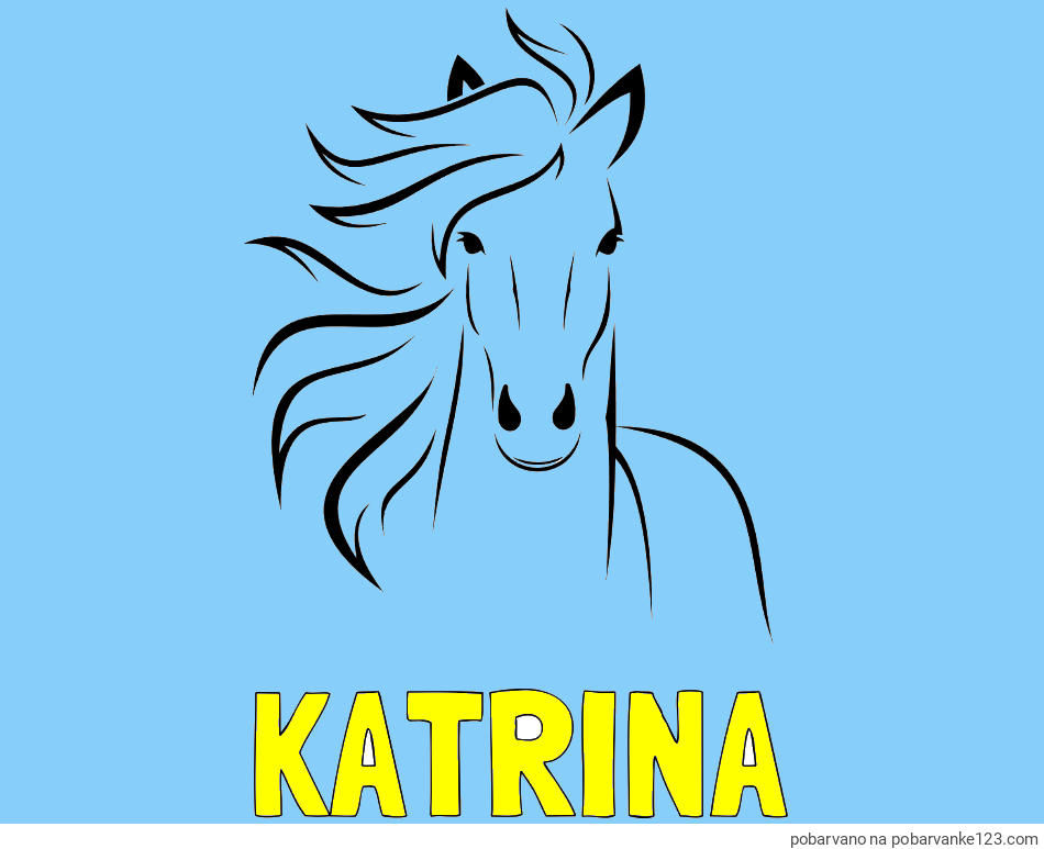 POBARVANA POBARVANKA - Pobarvanka imena KATRINA in lepa pobarvanka konja
