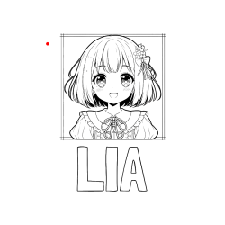 Pobarvana pobarvanka - Pobarvanka imena LIA in pobarvanka ljubke punčke v anime slogu