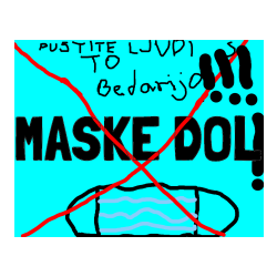 Pobarvana pobarvanka - Pobarvanka imena MASKE DOL