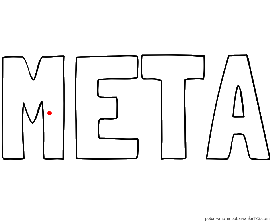 POBARVANA POBARVANKA - Pobarvanka imena META