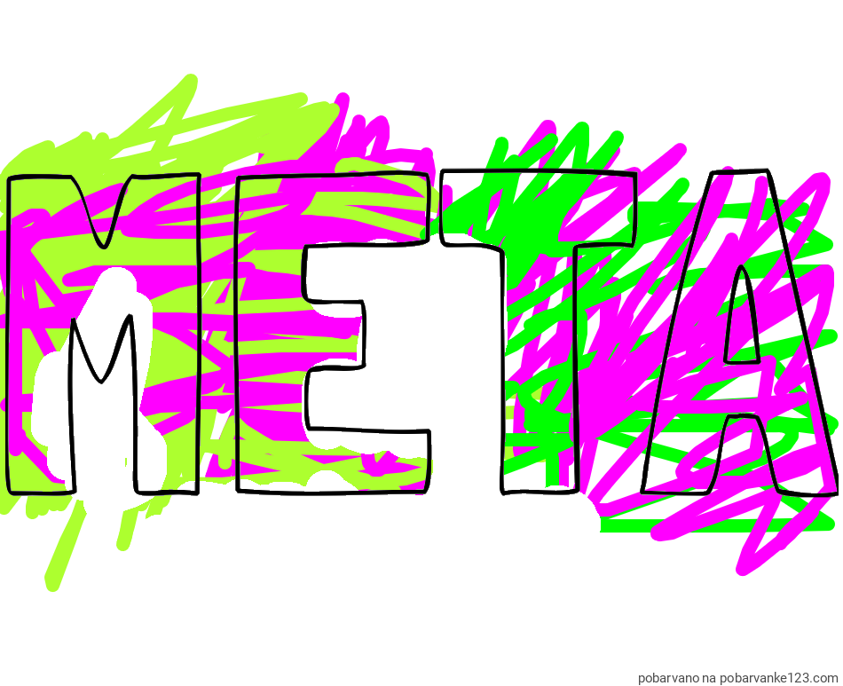 POBARVANA POBARVANKA - Pobarvanka imena META