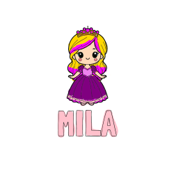 Pobarvana pobarvanka - Pobarvanka imena MILA