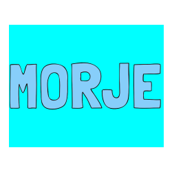 Pobarvana pobarvanka - Pobarvanka imena MORJE