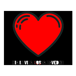 Pobarvana pobarvanka - Pobarvanka imena NIA IN VITA BOSTA ZAVEDNO in pobarvanka lepega srčka