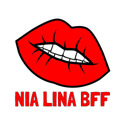 Pobarvana pobarvanka - Pobarvanka imena NIA LINA BFF in pobarvanka ustnic