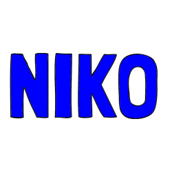 Pobarvana pobarvanka - Pobarvanka imena NIKO