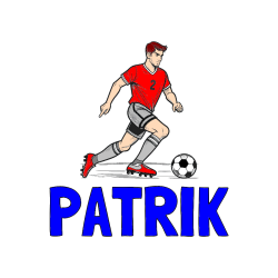 Pobarvana pobarvanka - Pobarvanka imena PATRIK in pobarvanka nogometaša
