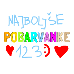 Pobarvana pobarvanka - Pobarvanka imena POBARVANKE
