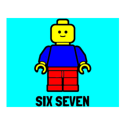 Pobarvana pobarvanka - Pobarvanka imena SIX SEVEN in pobarvanka LEGO figurice fanta