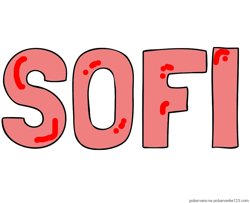 POBARVANA POBARVANKA - Pobarvanka imena SOFI