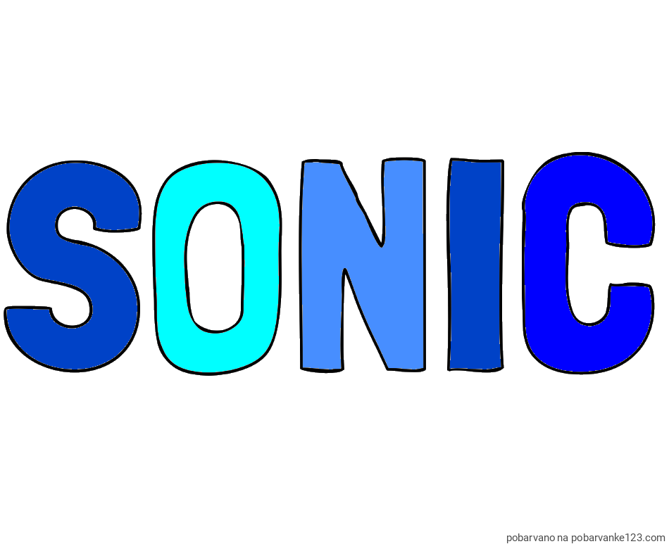 POBARVANA POBARVANKA - Pobarvanka imena SONIC