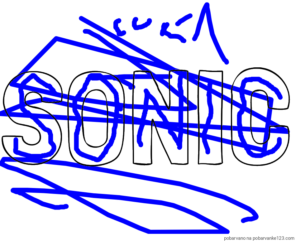 POBARVANA POBARVANKA - Pobarvanka imena SONIC
