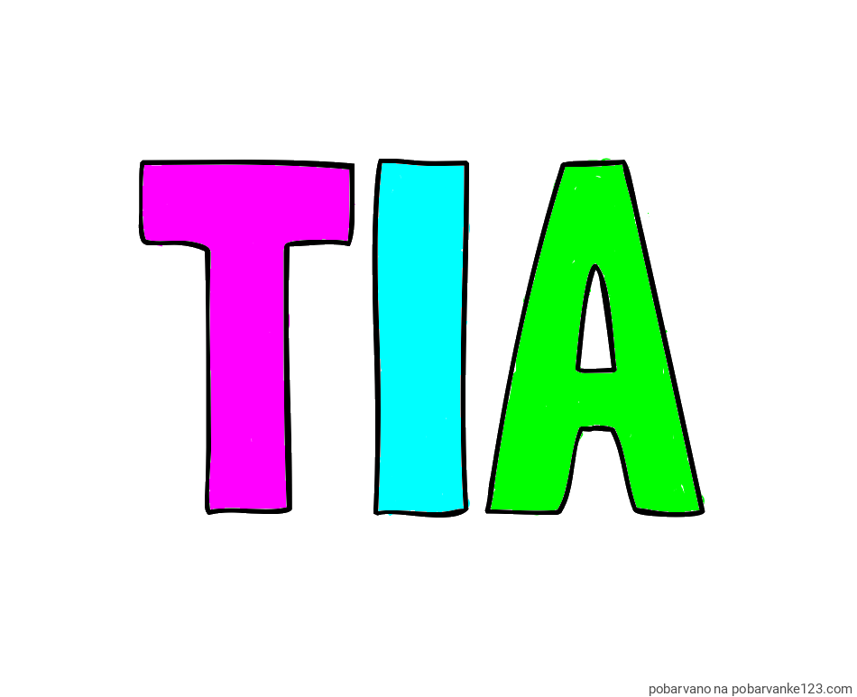 POBARVANA POBARVANKA - Pobarvanka imena TIA