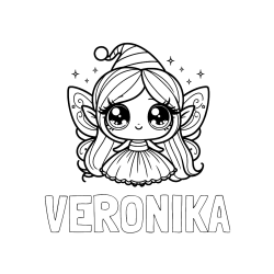 Pobarvana pobarvanka - Pobarvanka imena VERONIKA
