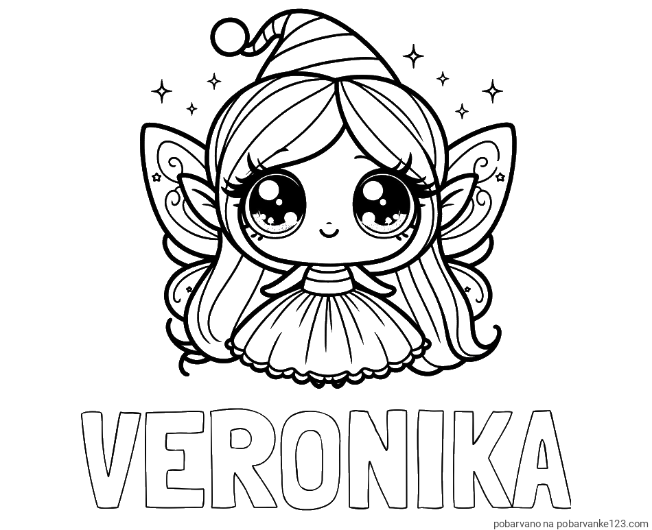 POBARVANA POBARVANKA - Pobarvanka imena VERONIKA