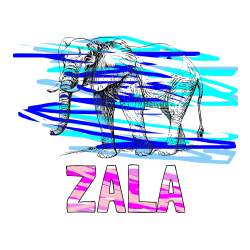 POBARVANA POBARVANKA - Pobarvanka imena ZALA in pobarvanka mogočnega slona