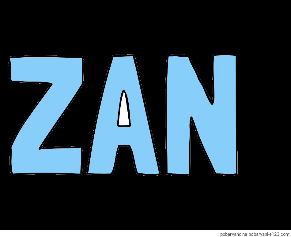 POBARVANA POBARVANKA - Pobarvanka imena ŽAN ---------------