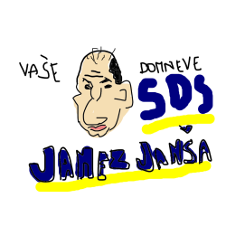 Pobarvana pobarvanka - Pobarvanka Janeza Janše