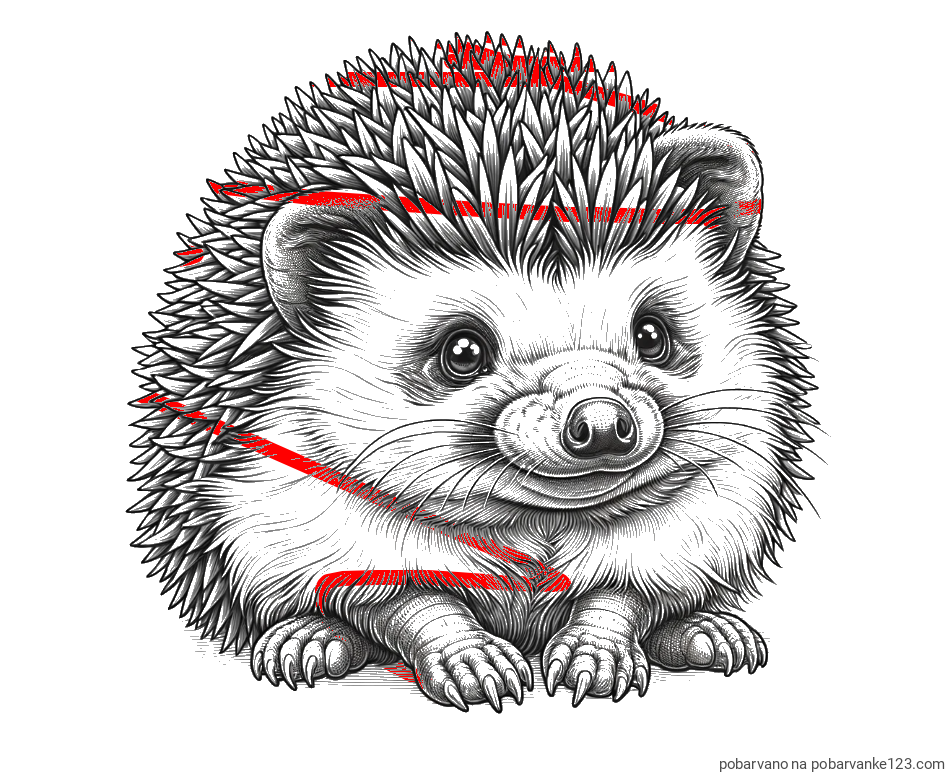 POBARVANA POBARVANKA - Pobarvanka ježa