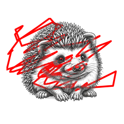 Pobarvana pobarvanka - Pobarvanka ježa