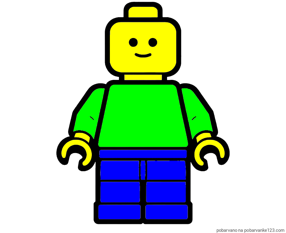 POBARVANA POBARVANKA - Pobarvanka LEGO figurice fanta
